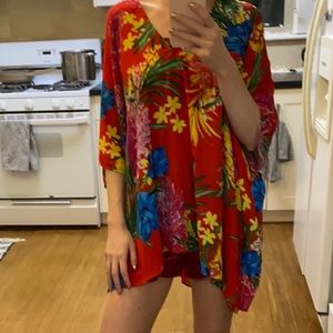 Show me your mumu floral beach cover up